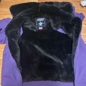 Victoria’s Secret Pink Fur Lined Hoodie